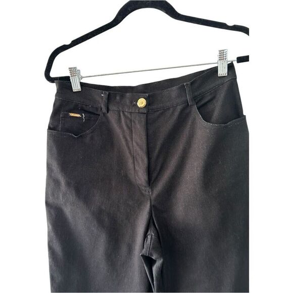 St. John Sport Black Straight Leg Jeans Size 10 Mature Quiet Luxury Capsule - Picture 6 of 16